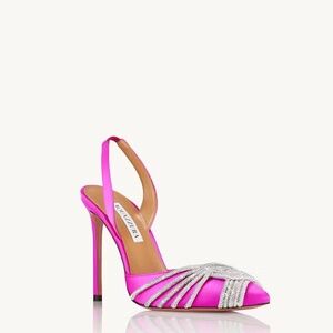 Aquazzura Gatsby Sling Satin 105